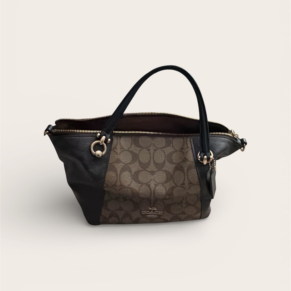 Coach Black and Tan Shoulder Bag